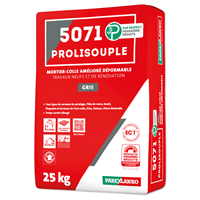 Mortier-colle amélioré déformable pour carrelage - 5071 Prolisouple - Gris - Sac de 25 kg