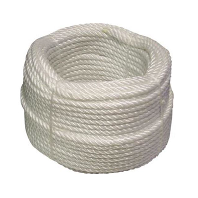Cordage polypropylène fil retordu traité anti-UV - Ø 6 mm - Longueur couronne 100 m - Blanc
