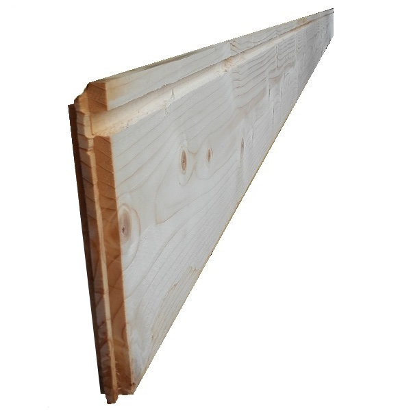 Planche de rive avec congé et rainure - sapin du nord non traité - 170,0 MM x 21 MM - longueur 4,80 M
