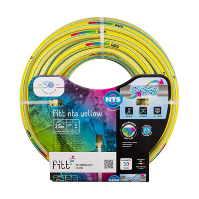 Tuyau d'arrosage NTS Yellow - Fitt - Diamètre 19 mm - Longueur 25 mètres - Jaune