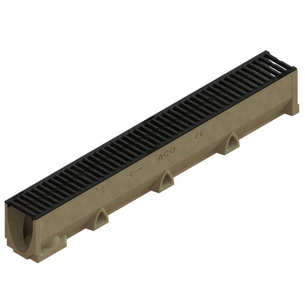 ACO SELF 100 BP HAUTEUR 145MM GRILLE PASSERELLE FONTE B125