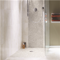 Carrelage mosaïque antidérapante - 5 x 5 cm - plaque de 31,2 x 47 cm - Blanc