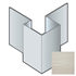 Profil d'angle extérieur asymétrique pour bardage Cedral Lap - Aluminium laqué Gris C05 - longueur 3,00 M