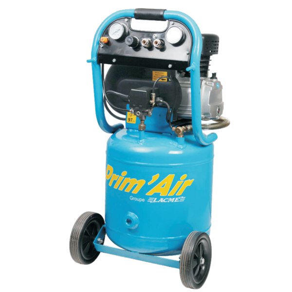 Compresseur air vertical monobloc monocylindre Lacme MM12/40V 12m3/h 40L 2.5 CV monophasé 8 bar