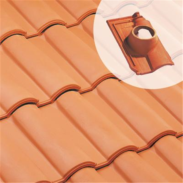 Tuile à douille en terre cuite - Méridionale Poudenx - Diamètre 120 mm - Rouge