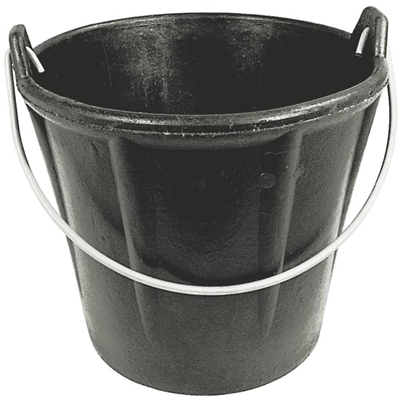 Seau en caoutchouc naturel armé de fibres textiles Taliaplast capacité 12 litres