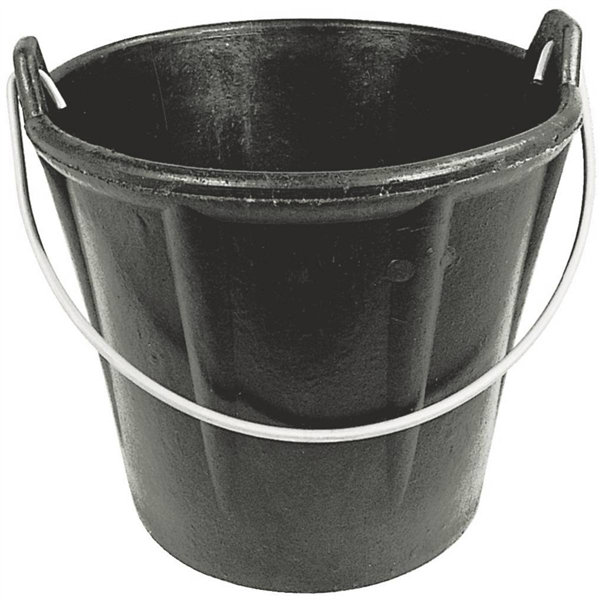 Seau en caoutchouc naturel armé de fibres textiles Taliaplast capacité 12 litres