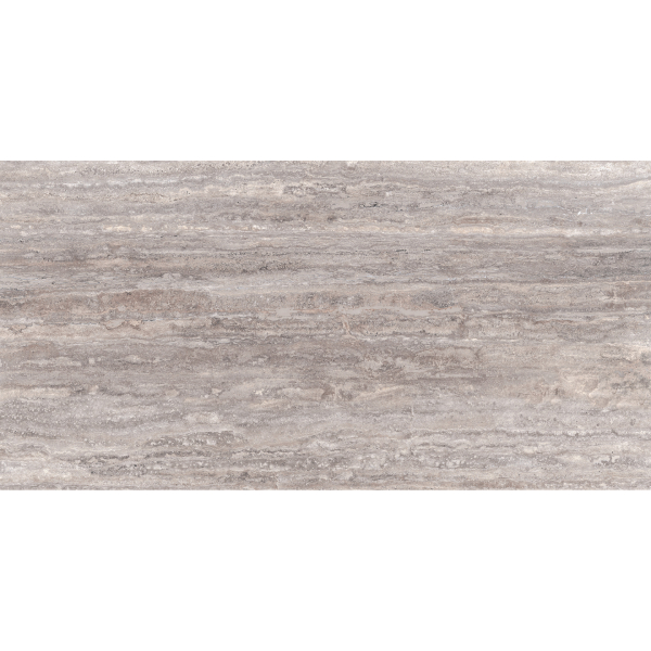 Carrelage effet pierre naturelle de travertin pour sol et mur R9 - Realstone Travertino Vein Titanio rectifié - 150 x 75 cm - ép. 9 mm