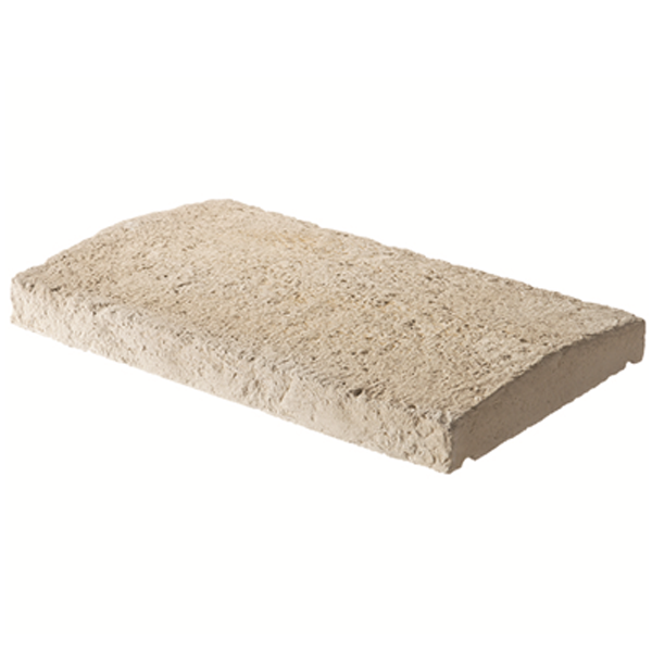 Chaperon de mur Renaissance en pierre reconstituée - ton pierre - 49,0 CM x 35,0 CM x 6,00 CM