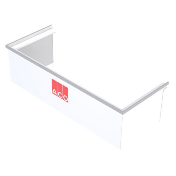 Réhausse fixe polypropylène pour cour anglaise 400 x 1000 mm - kit de montage inclu