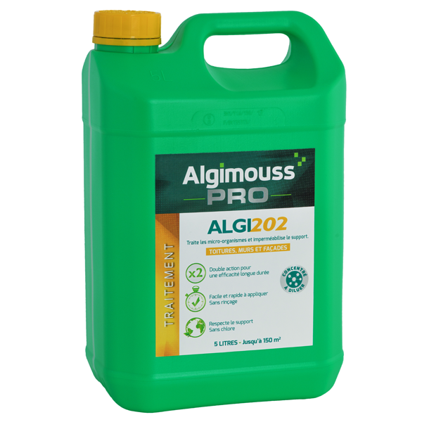 Traitement fongicide et imperméabilisant - Algi202 Algimouss - Bidon de 5 litres