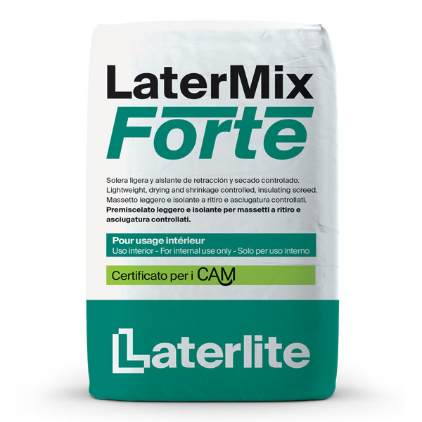 Mortier chape légère Latermix Forte à retrait compensé et séchage contrôlé - sac de 32 LTR