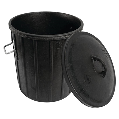 POUBELLE PRO DE CHANTIER 75 LITRES ALLEGEE CAOUTCHOUC