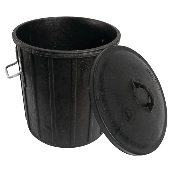 POUBELLE PRO DE CHANTIER 75 LITRES ALLEGEE CAOUTCHOUC