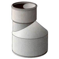 Réduction extérieure excentrée PVC pour évacuation d'eau - mâle/femelle - Ø 100/90 mm