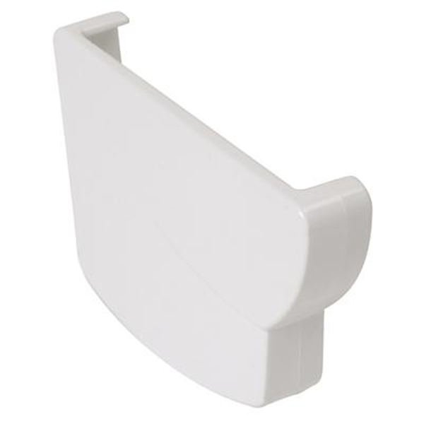 Fond de gouttière gauche Nicoll - À coller - Longueur 131 mm - Épaisseur 24 mm - Techtan - Blanc