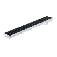 Caniveau MEARIN PLUS FLAT 150 avec grille passerelle en fonte CLIPFIX C250 1M
