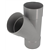 Culotte simple femelle/femelle Nicoll - Diamètre 160 mm - Degré angle 45° - À coller - PVC - Gris