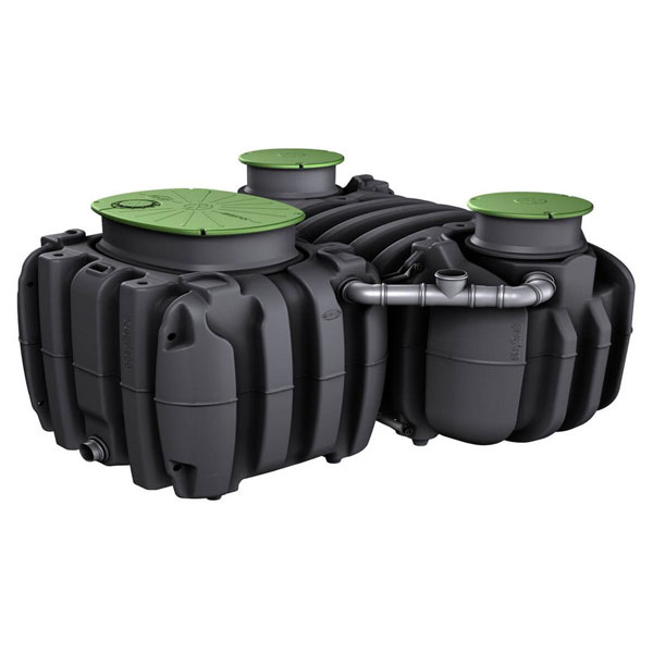 Filtre compact assainissement extra-plat sans électricité easyRock 5 EH sortie basse gravitaire pour résidence principale et secondaire