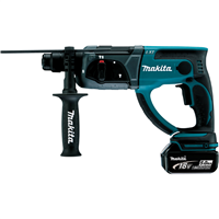 Perforateur burineur Makita DHR202RTJ SDS-Plus avec 2 batteries 5 Ah 18 V Li-Ion et chargeur DC18RC