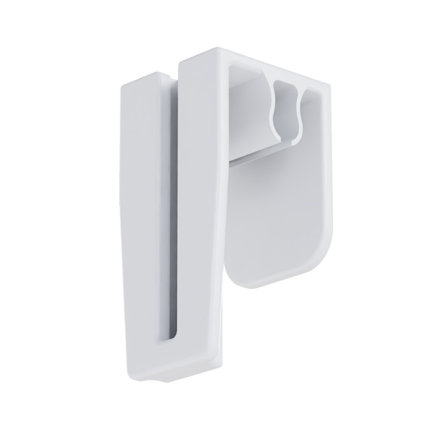 Patte support PVC clipsable pour crochet de gouttière sur planche de rive ou rehausse Rivepro - Blanc