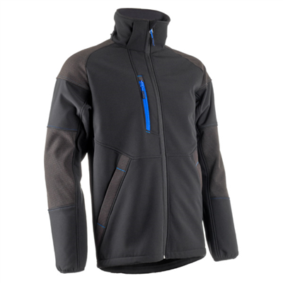 Veste softshell homme imperméable chaude et respirante - Yuki II Coverguard - Couleur noir et bleu - Taille XL