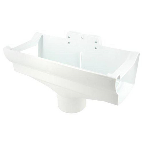 Naissance centrale à dilatation Nicoll NAD28B pour gouttière LG28 - Techtan - tube rond de 80 mm - blanc