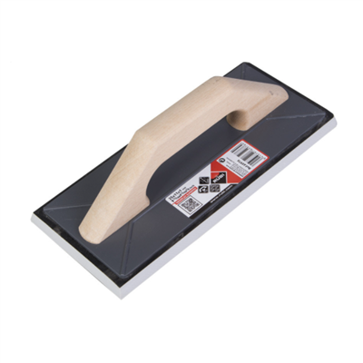 Taloche pour joints céramiques monobloc en caoutchouc - 25 x 11 x 8 cm - Manche en bois