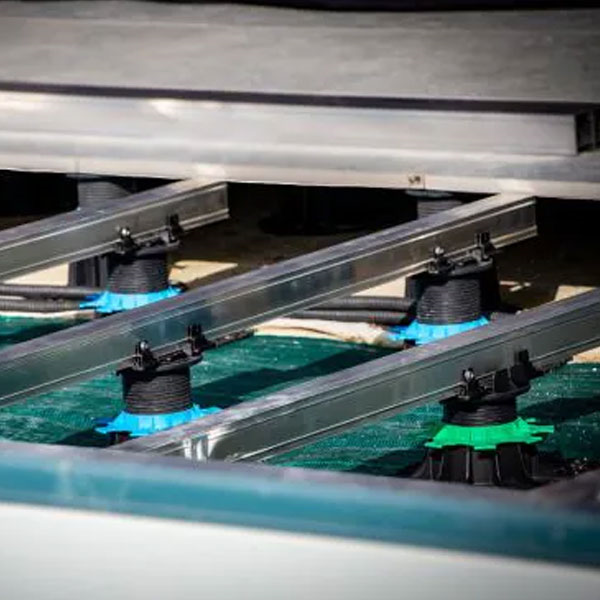 Lambourde Alu bi-face Profildeck pour structure de terrasse bois/dalles sur plots - Haut. 55,00 mm - Long. 2,40 m