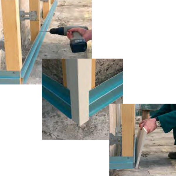 Profil de départ pour bardage Cedral Lap - aluminium laqué Vanille C02 - longueur 3,00 M