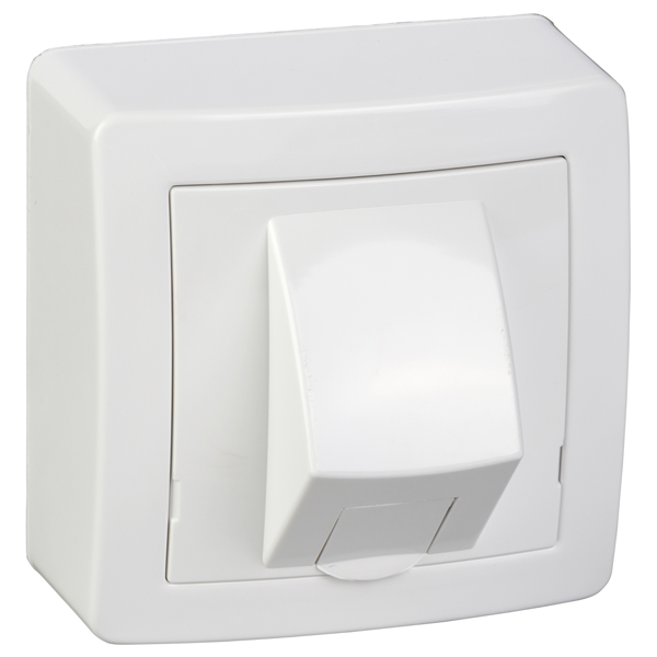 Prise RJ45 avec cadre en saillie Schneider Alréa - catégorie 6 UTP - blanc polaire