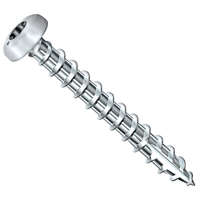 Vis bois Rocket tête ronde Torx - Acier zingué - Filetage total - ⌀ 4,0 mm x 20,0 mm - Boîte de 500