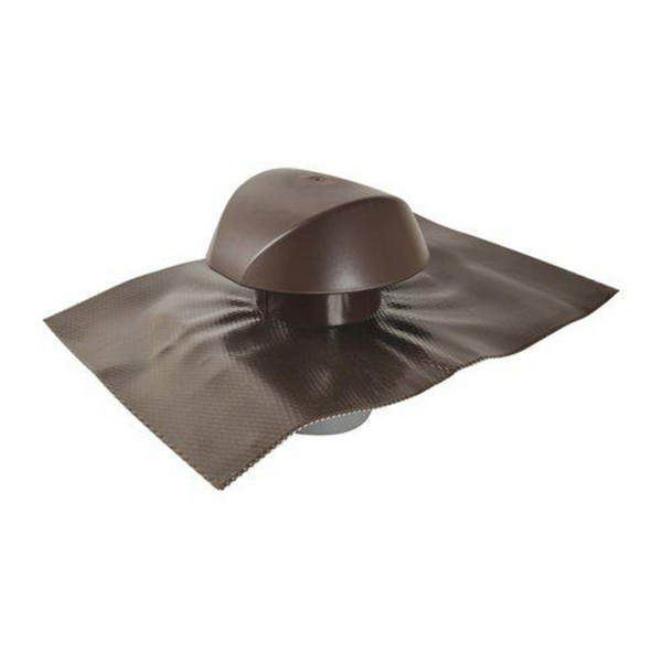 Chapeau de ventilation avec collerette d'étanchéité Nicoll Atemax VVE10 - mâle Ø 100 MM - Marron