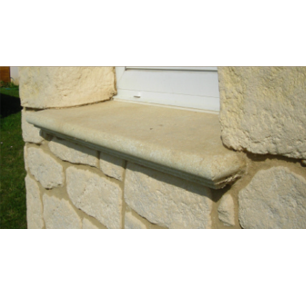 Appui de fenêtre A3 en pierre de Beaulieu naturelle - coloris Olivier - tableau de 62 CM x 35 CM