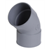 Coude d'évacuation à 45° Femelle/Femelle - PVC gris - diamètre 125 mm - Nicoll