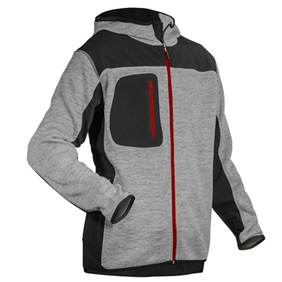 Veste de travail polaire pour homme à capuche - Bora Coverguard - Gris chiné - Taille L