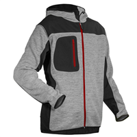 Veste de travail polaire pour homme à capuche - Bora Coverguard - Gris chiné - Taille M