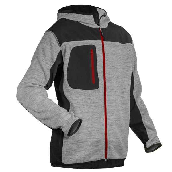 Veste de travail polaire pour homme à capuche - Bora Coverguard - Gris chiné - Taille L