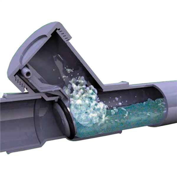 Clapet anti-retour Nicoll pour évacuation des eaux usées - Diamètre 40 mm - Angle 45° - PVC - Gris