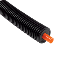Tube pré-isolé simple chauffage PER-a 40 x 3,7 mm - Gaine ⌀ 110 mm - Longueur 100 m - Terrendis