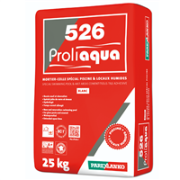 Mortier-colle spécial piscine et locaux humides - 526 Proliaqua  - Blanc Sac de 25 KG