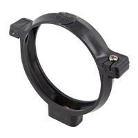 Collier à bride Nicoll pour tube de descente cylindrique - Diamètre 80 mm - PVC - Gris anthracite