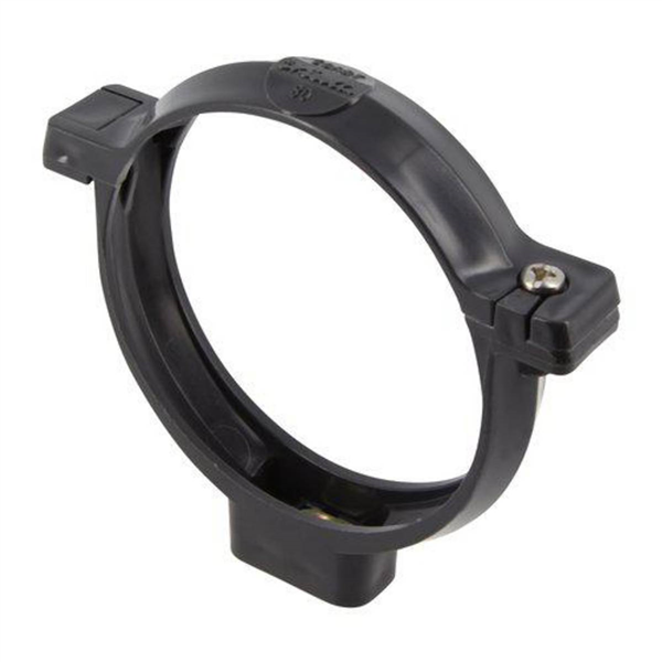 Collier à bride Nicoll pour tube de descente cylindrique - Diamètre 80 mm - PVC - Gris anthracite