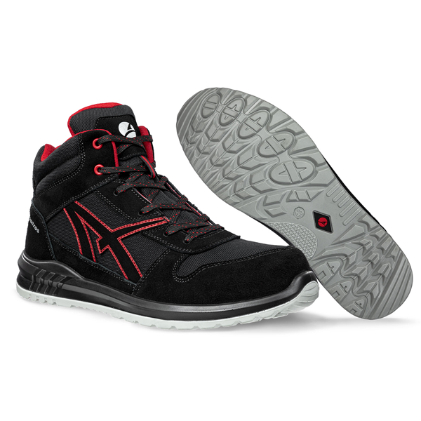 Chaussure sécurité mi-haute hommes S3 SRC Clifton Low Albatros - Noir et rouge - Taille 47