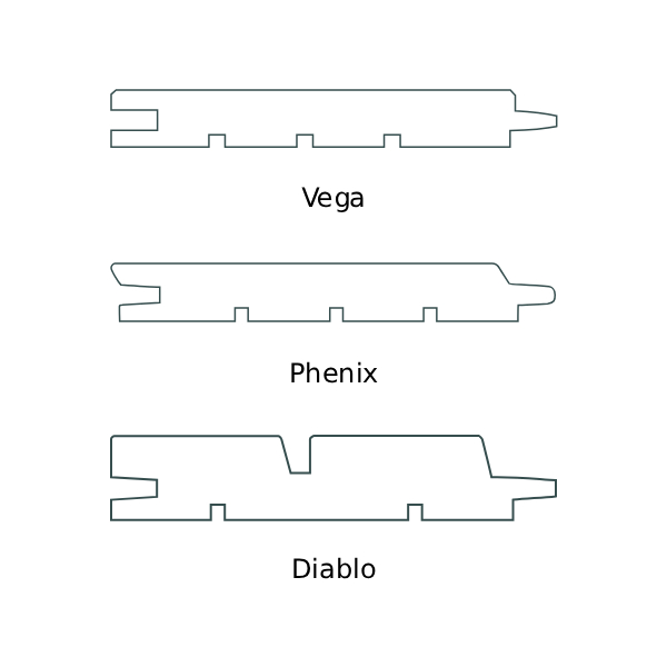Bardage bois brûlé pour l'extérieur en Mélèze - Profil Carbonlames Diablo - 135 x 26,00 MM - 3,5 m