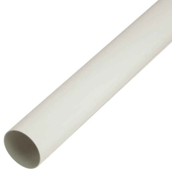 Tube de descente de gouttière rond Nicoll TD80 en Techtan Blanc - diamètre 80 MM - longueur 4 M
