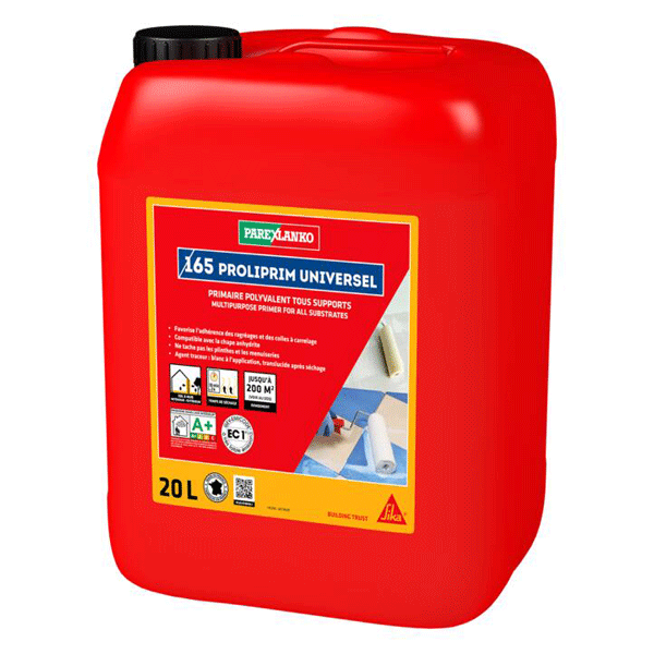 Primaire d'accrochage multi-supports poreux et fermés - intérieur/extérieur - 165 Proliprim Universel - Bidon de 20,0 ltr