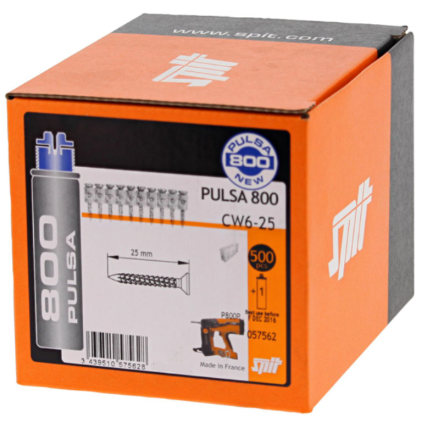 Clous démontables CW6 pour fixation de suspentes métalliques sur bois Spit - longueur 25 mm - 500 pièces