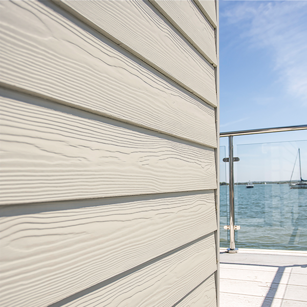 Bardage fibre ciment Cedral Lap finition relief - 190 mm x 10,00 mm - L. 3,60 m - Blanc craie C07