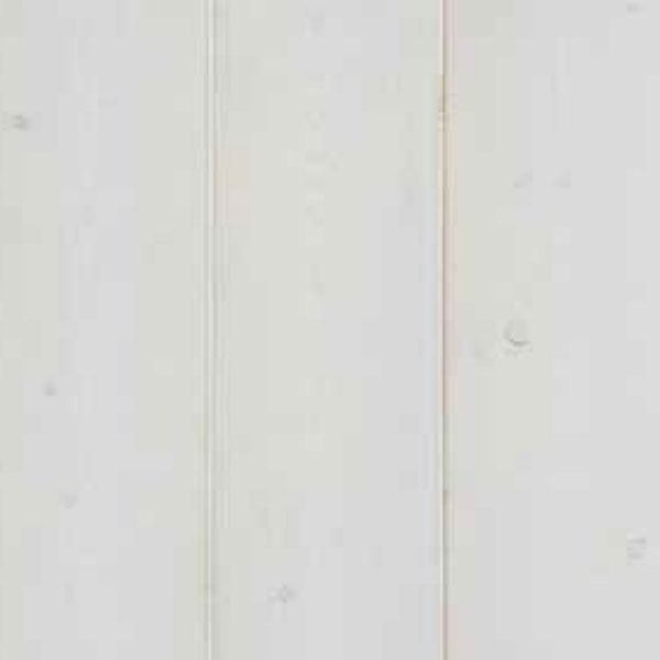 Lambris bois intérieur blanc en épicéa vernis aspect brossé ERAKIS - rainure et languette - 13 x 135 mm - Longueur 2,65 m